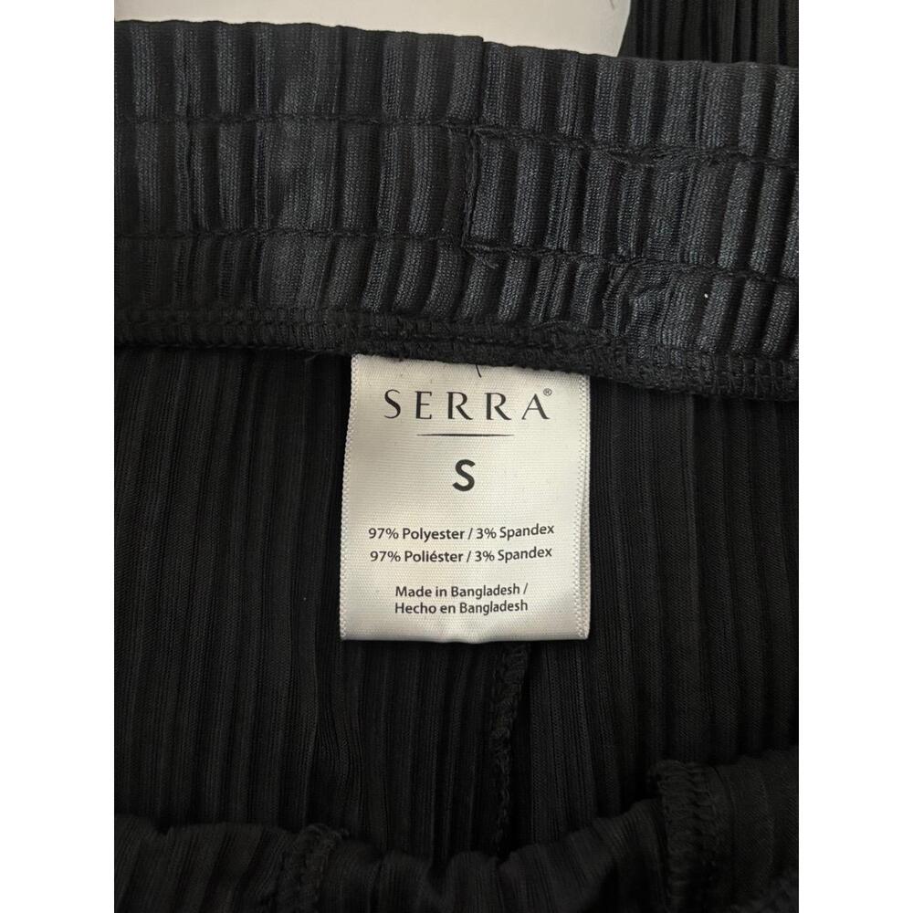 Serra Women’s Small Wide Leg Pleated Beach Swim Cover Up Pants Vacation Black - Picture 7 of 12